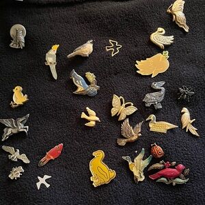 Assorted Lot of Birds & Winged Creatures Vintage  Pins